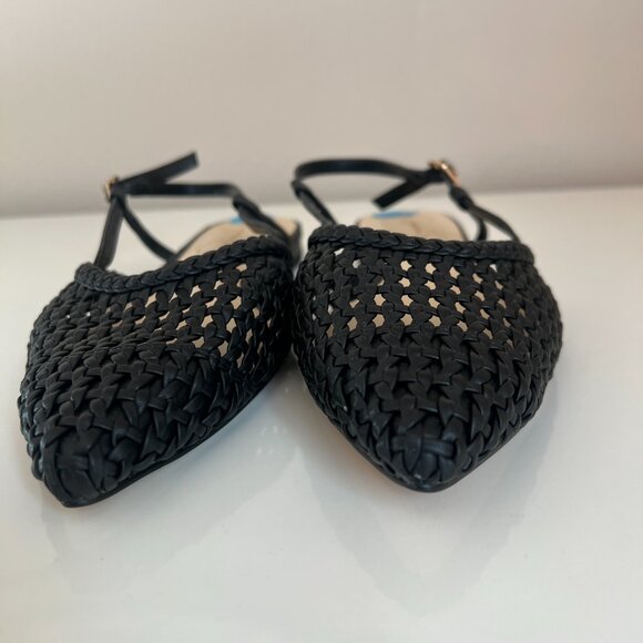 NEW! Jessica Simpson "Evolia" Woven Sling Back Point Toe Shoes - Black Size 7.5 - Picture 7 of 7